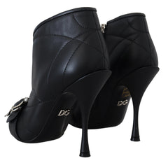 Dolce & Gabbana Black Devotion Quilted Buckled Ankle Boots Shoes -   -  Dolce & Gabbana.