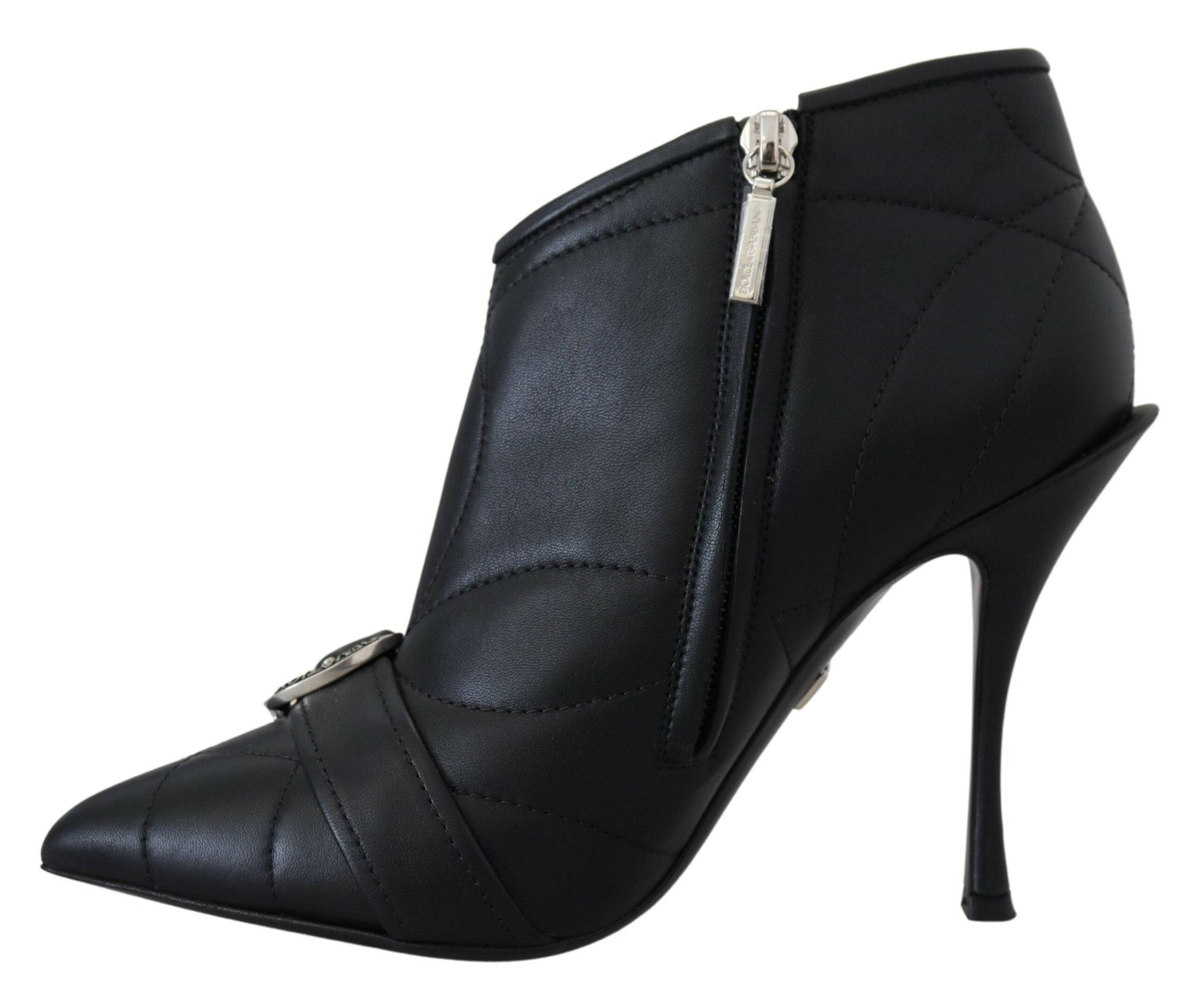 Dolce & Gabbana Black Devotion Quilted Buckled Ankle Boots Shoes -   -  Dolce & Gabbana.