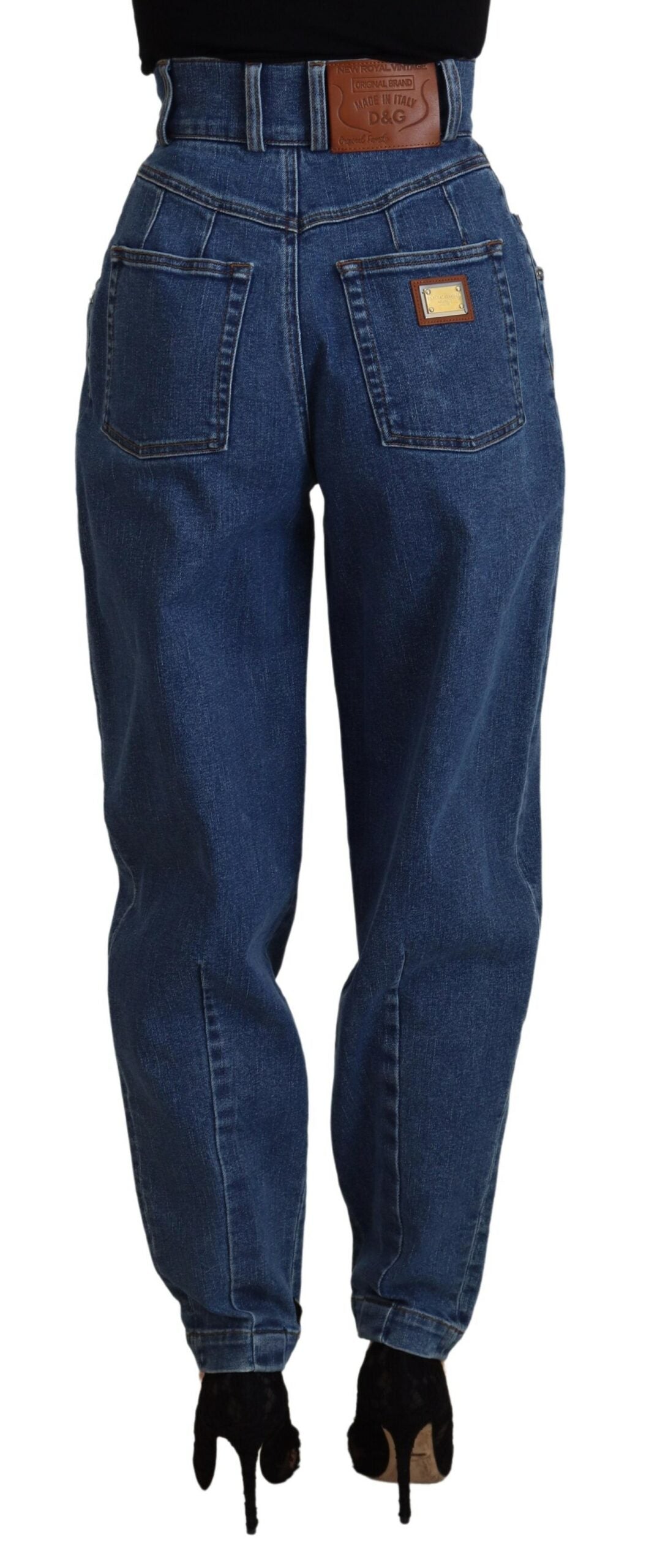 Dolce & Gabbana Blue High Waist Denim Cotton Stretch Jeans -   -  Dolce & Gabbana.