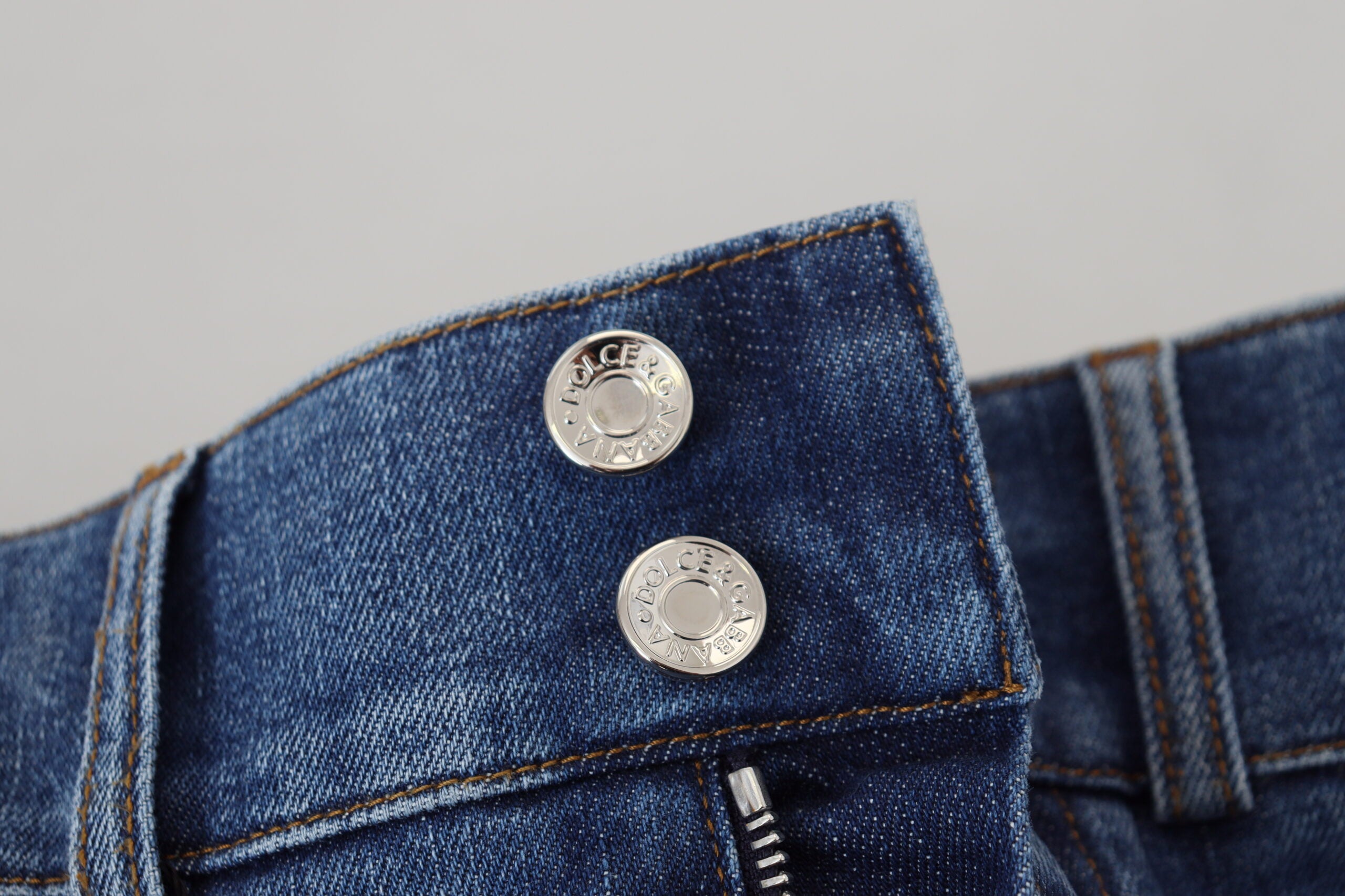 Dolce & Gabbana Blue High Waist Denim Cotton Stretch Jeans -   -  Dolce & Gabbana.
