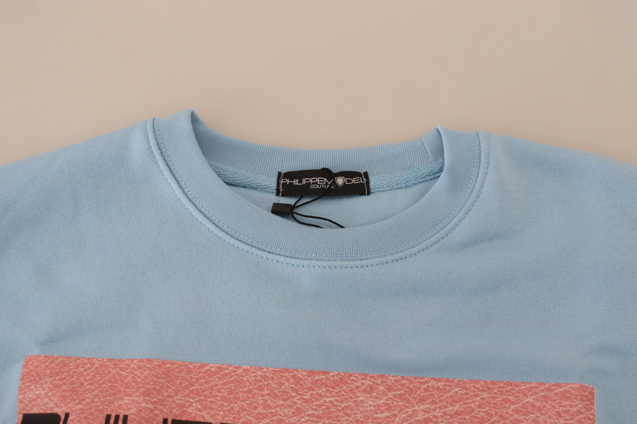 Philippe Model Light Blue Logo Printed Long Sleeves Sweater -   -  Philippe Model.
