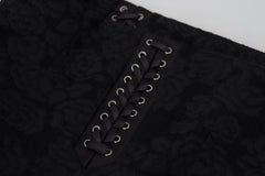 Dolce & Gabbana Black Brocade Mini Above Knee Pencil Skirt -   -  Dolce & Gabbana.