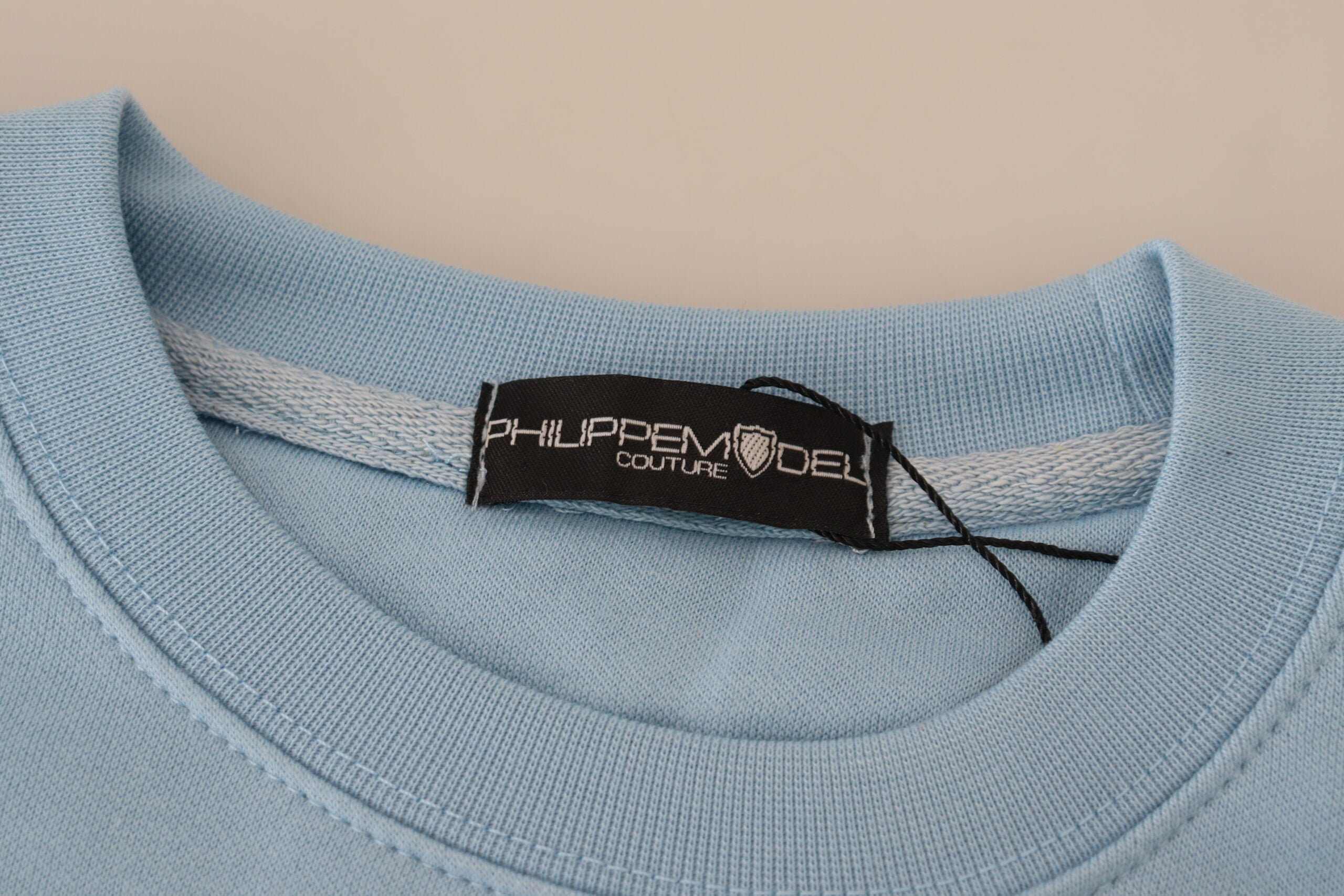Philippe Model Light Blue Logo Printed Long Sleeves Sweater -   -  Philippe Model.