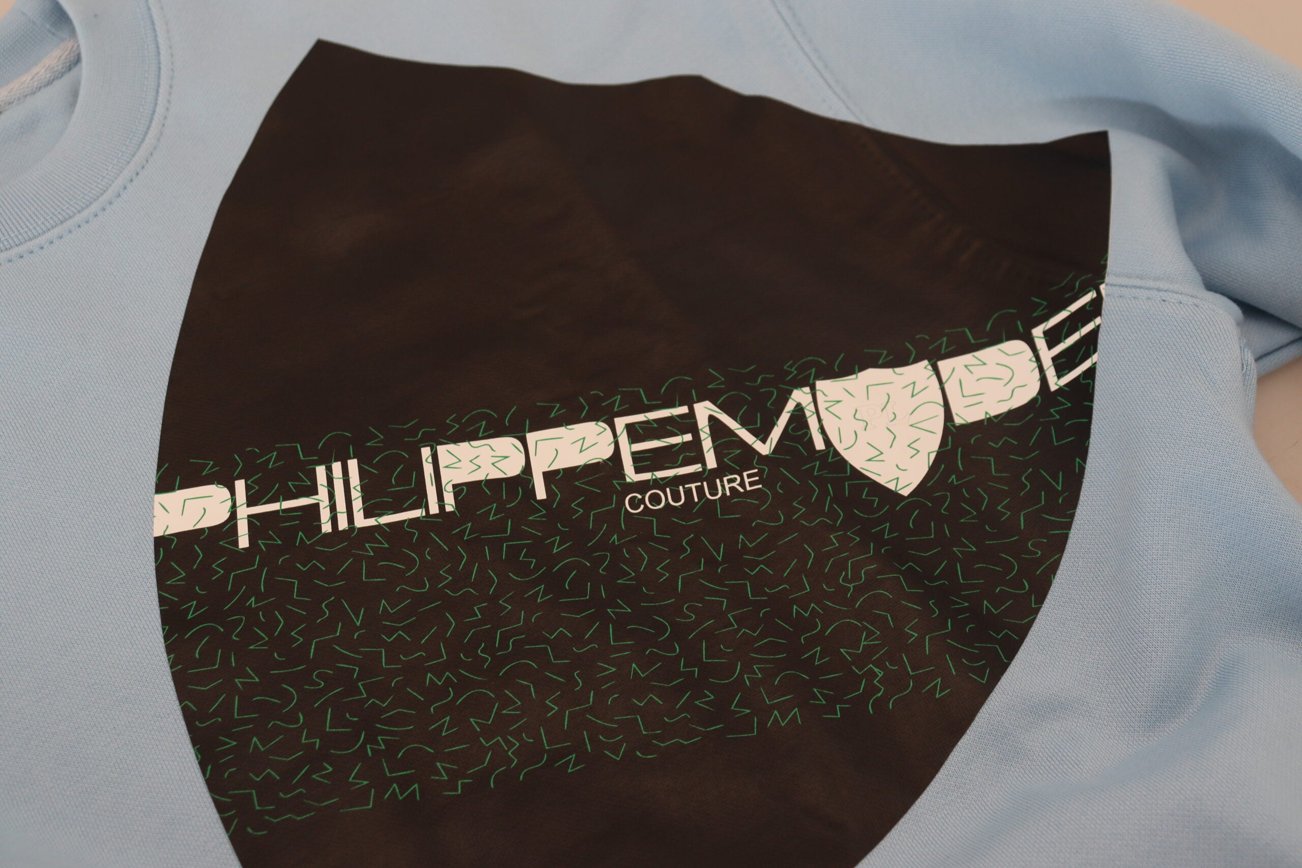 Philippe Model Light Blue Logo Printed Long Sleeves Sweater -   -  Philippe Model.