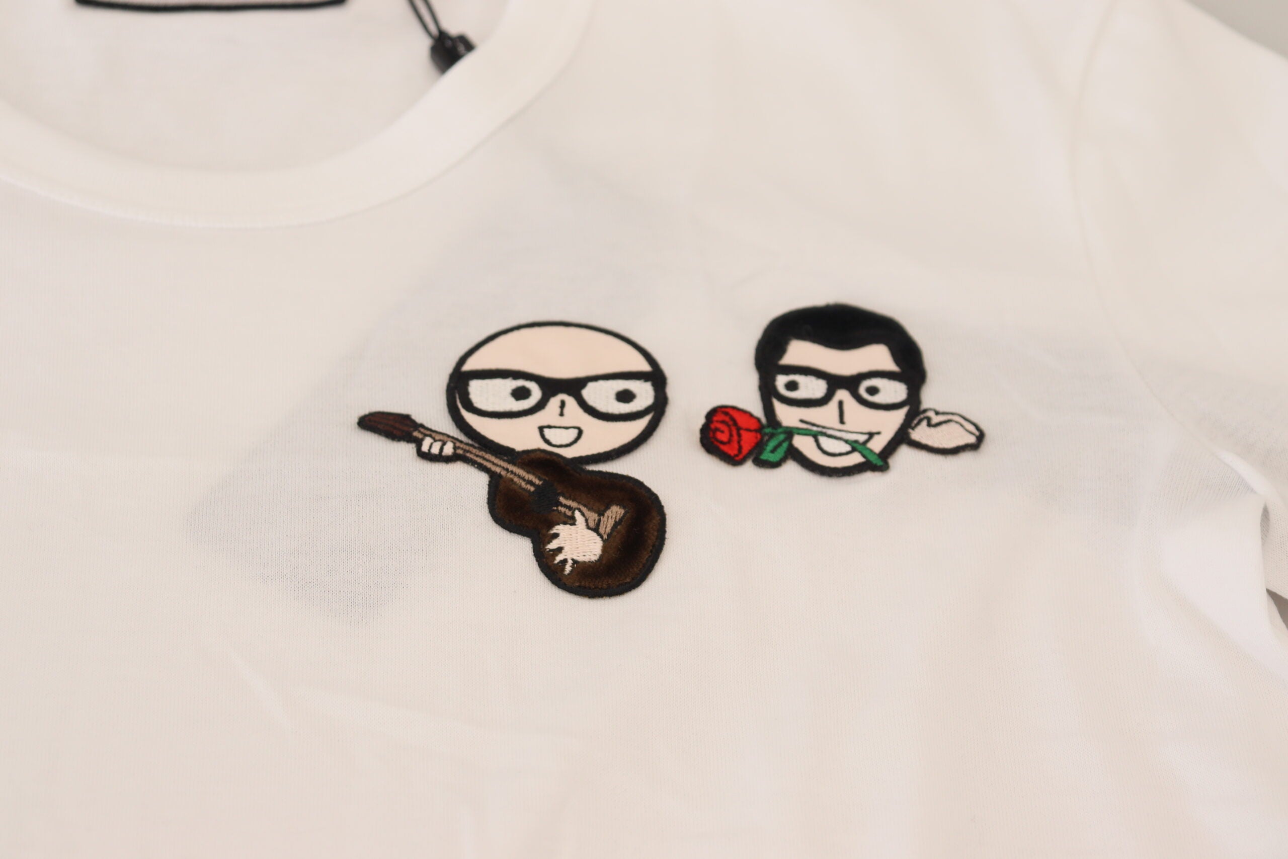 Dolce & Gabbana White #dgfamily Crewneck Cotton T-shirt -   -  Dolce & Gabbana.