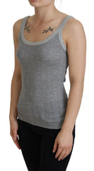 Dolce & Gabbana Gray Cotton Modal Canotta Tank Top T-shirt -   -  Dolce & Gabbana.