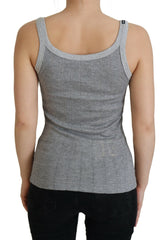 Dolce & Gabbana Gray Cotton Modal Canotta Tank Top T-shirt -   -  Dolce & Gabbana.