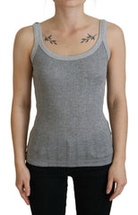 Dolce & Gabbana Gray Cotton Modal Canotta Tank Top T-shirt -   -  Dolce & Gabbana.