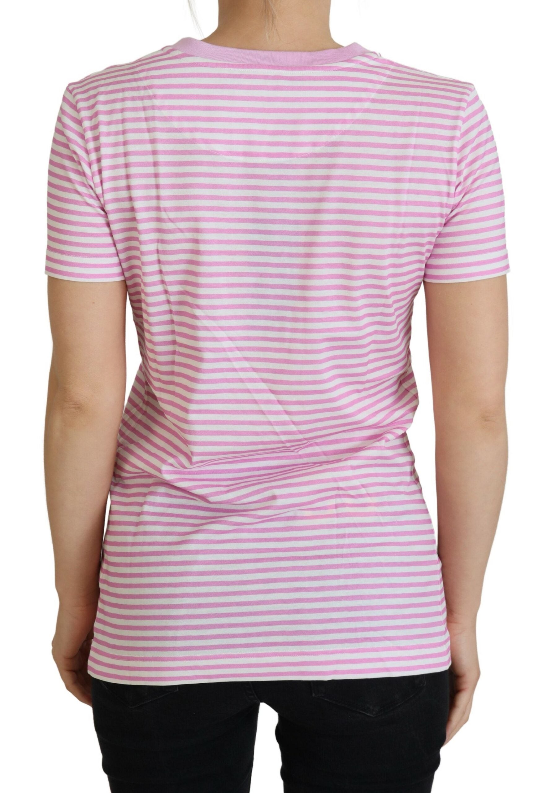 Dolce & Gabbana White Pink CANNES Exclusive T-shirt -   -  Dolce & Gabbana.