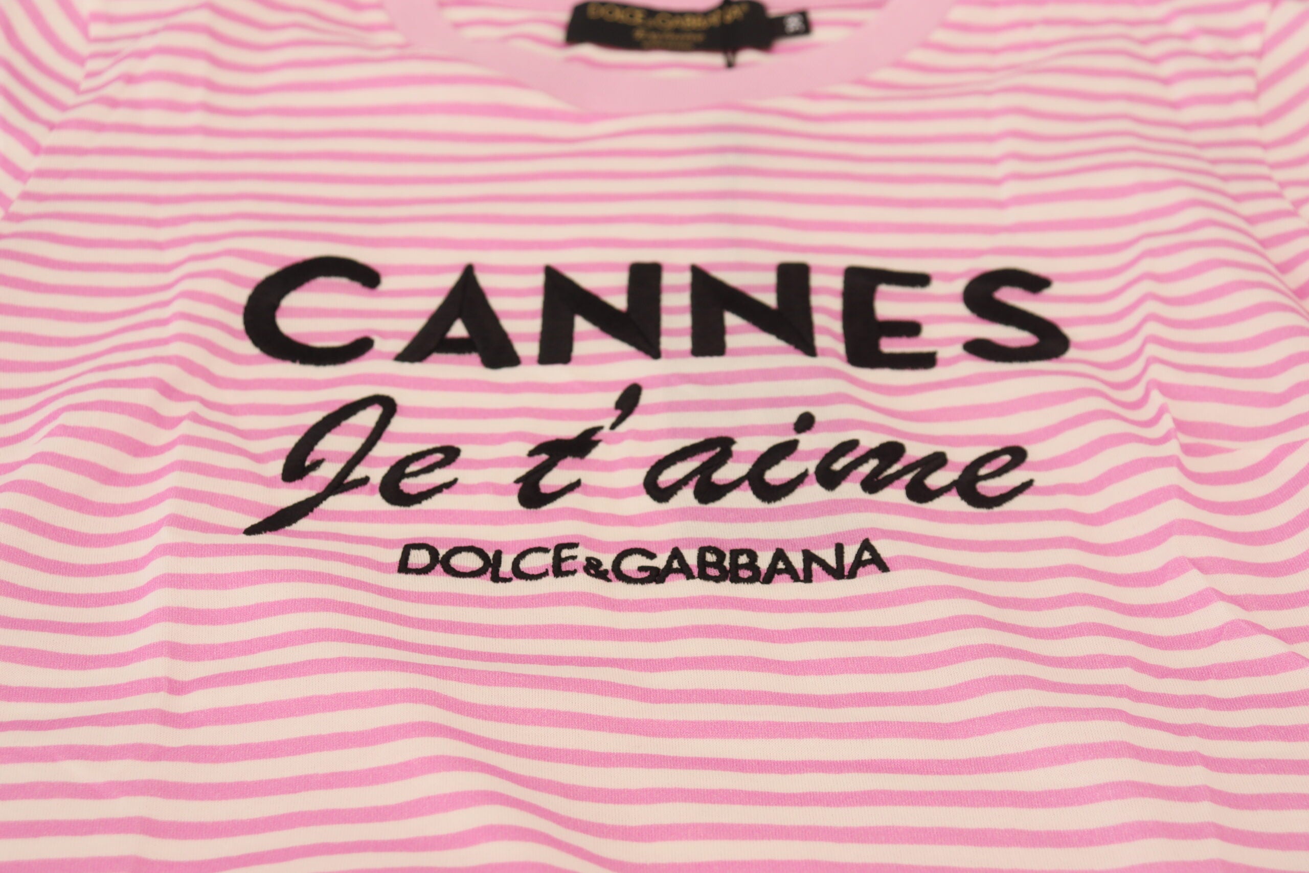 Dolce & Gabbana White Pink CANNES Exclusive T-shirt -   -  Dolce & Gabbana.