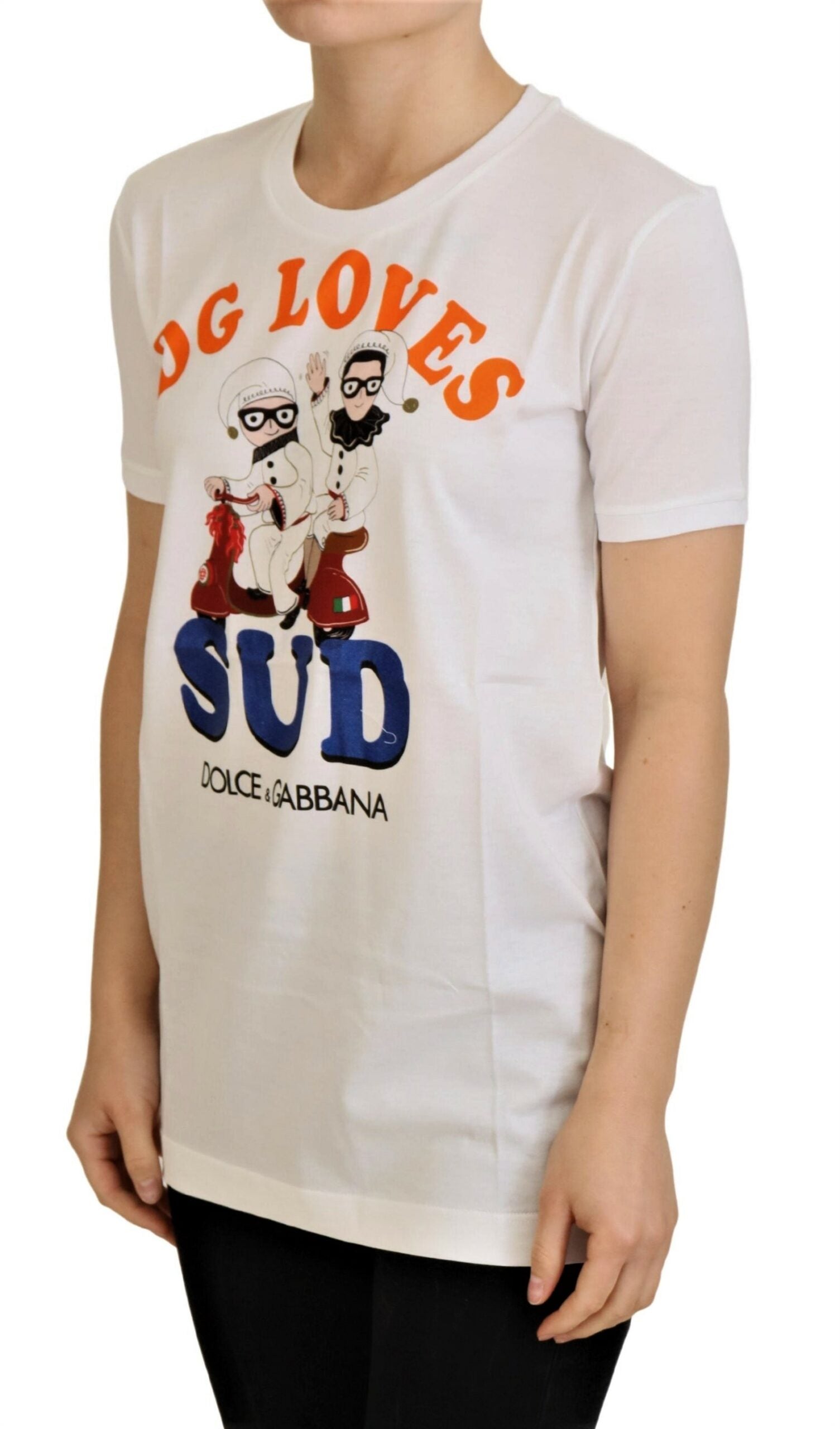 Dolce & Gabbana White Cotton DG Loves SUD  T-shirt -   -  Dolce & Gabbana.