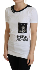 Dolce & Gabbana White Cotton T-shirt Crewneck T-shirt -   -  Dolce & Gabbana.
