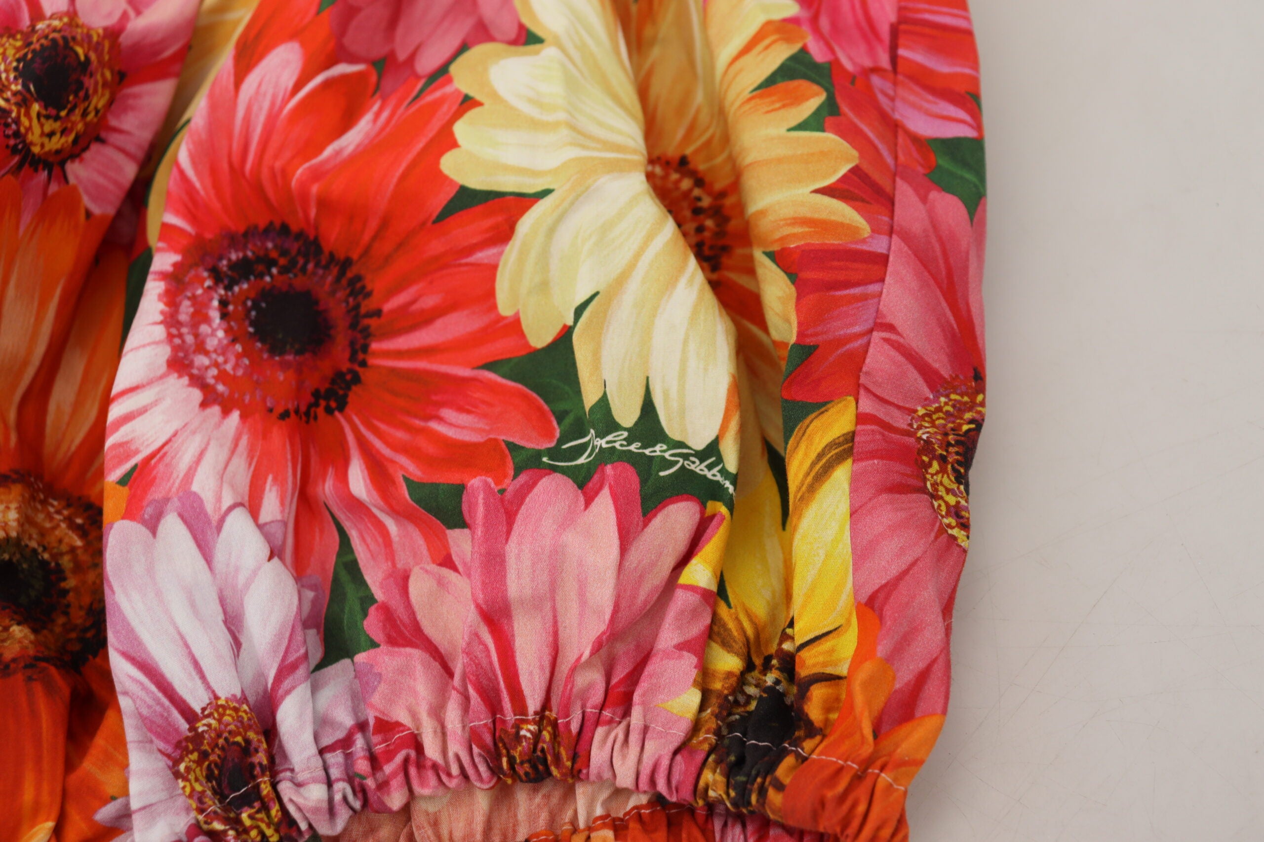 Dolce & Gabbana Blouse Cropped Floral Cotton Tank Top -   -  Dolce & Gabbana.