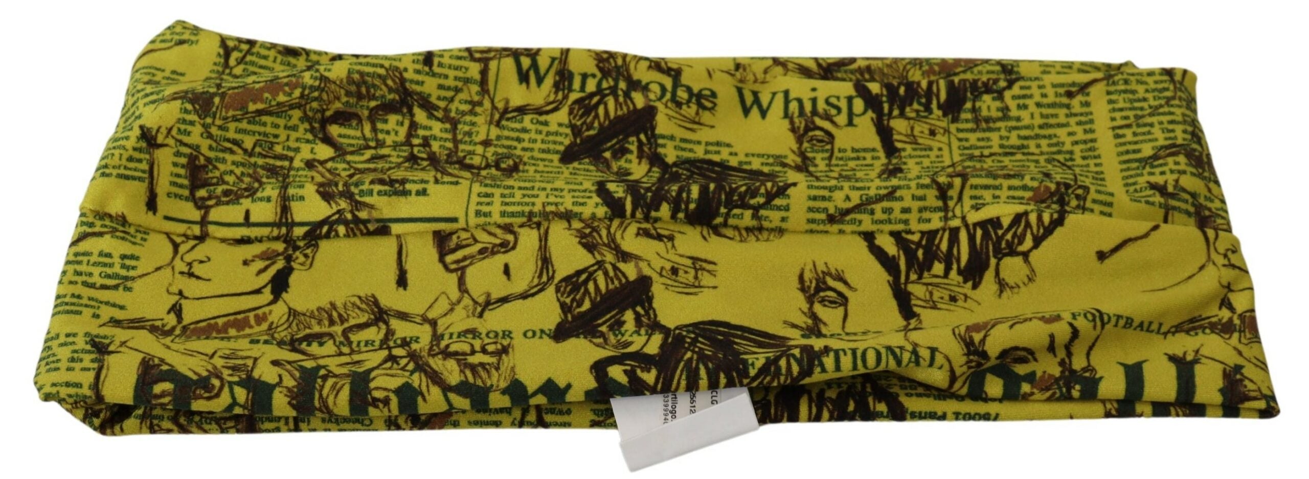 John Galliano Yellow Newspaper Print Cropped Blouse -   -  John Galliano.