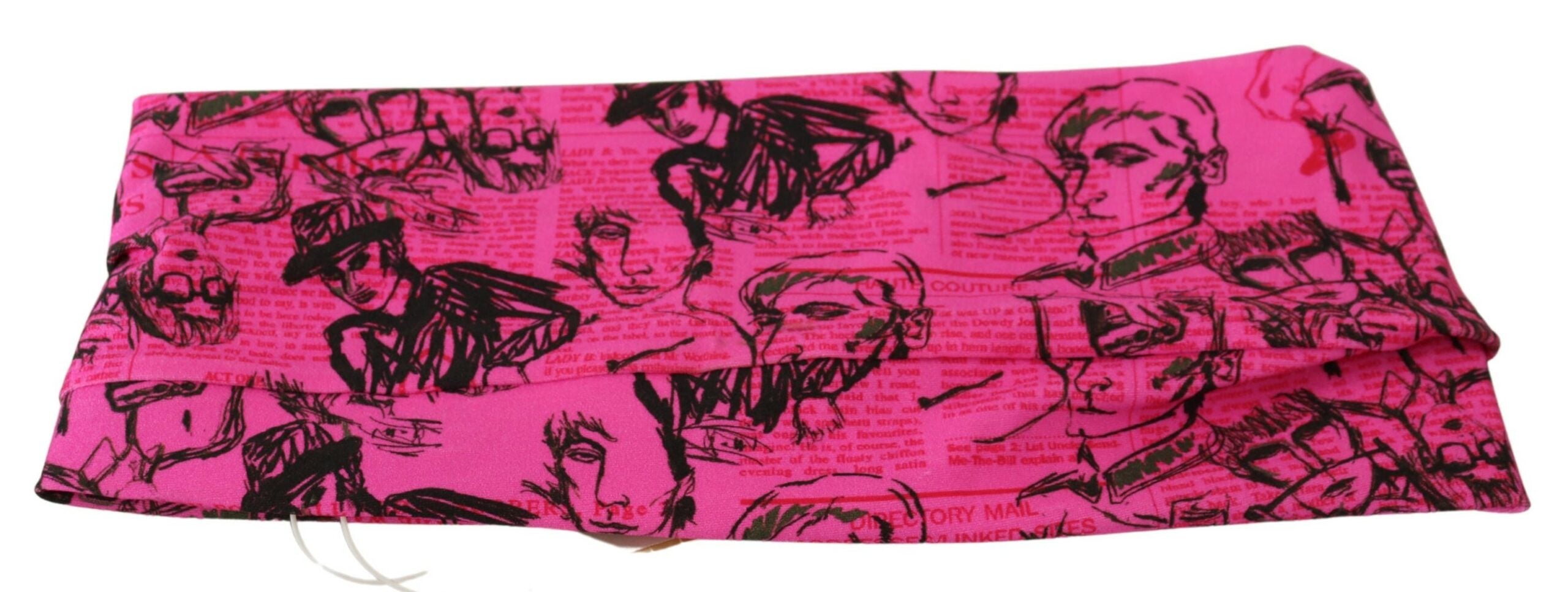 John Galliano Pink Newspaper Print Bra Cropped Blouse -   -  John Galliano.