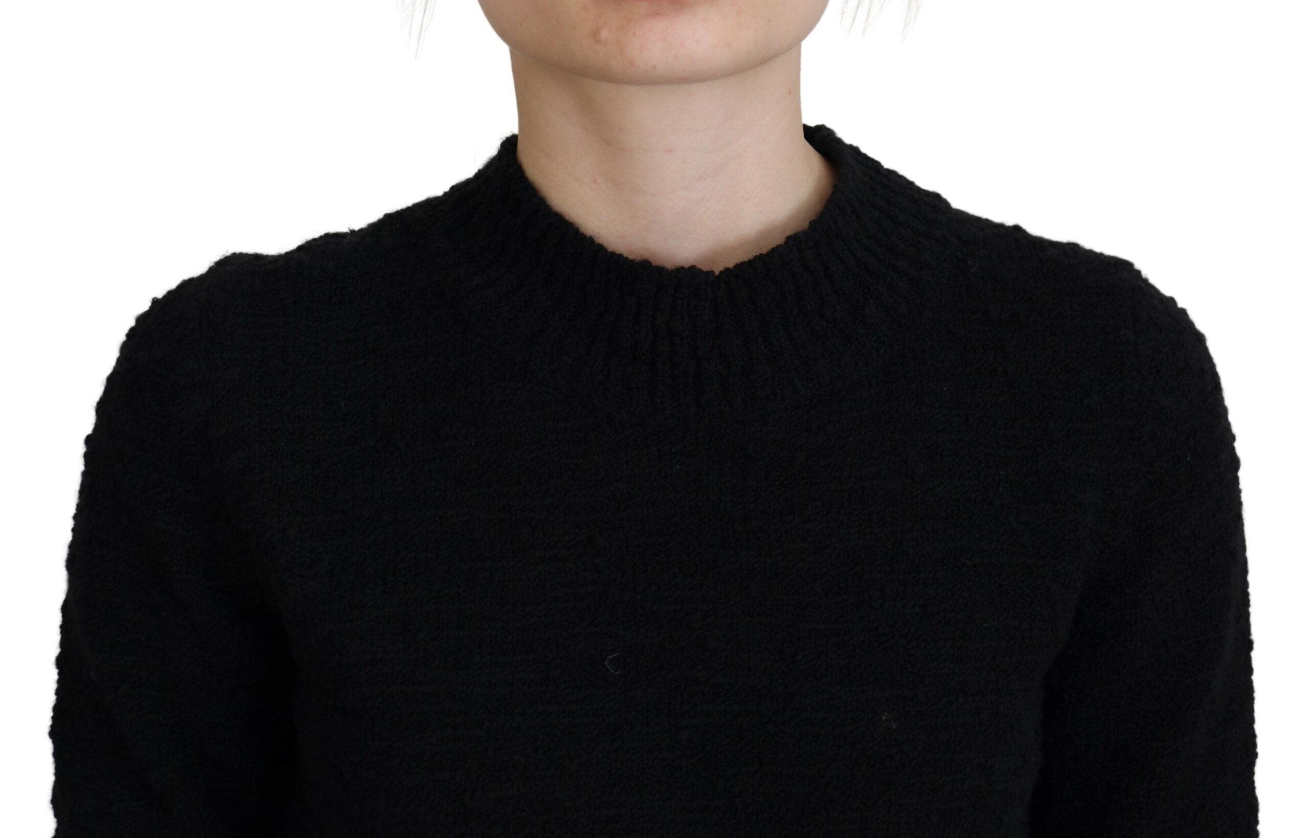 Dolce & Gabbana Black Wool Knit Crewneck Pullover Sweater -   -  Dolce & Gabbana.