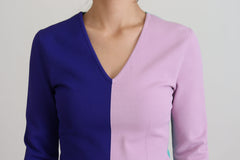 Dolce & Gabbana Multicolor V-neck Viscose Long Sleeves Sweater -   -  Dolce & Gabbana.