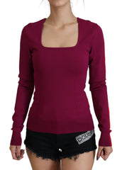 Dolce & Gabbana Multicolor Viscose Square Neck Pullover Sweater -   -  Dolce & Gabbana.