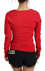 Dolce & Gabbana Multicolor Viscose Square Neck Pullover Sweater -   -  Dolce & Gabbana.