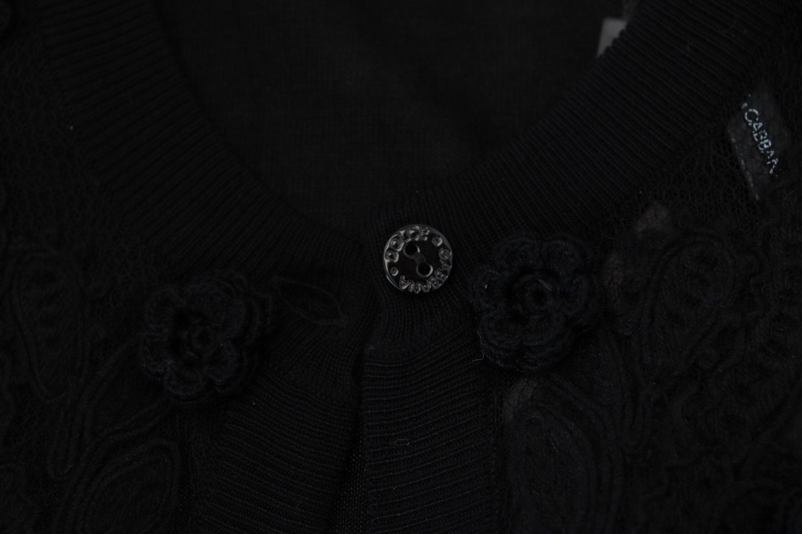Dolce & Gabbana Black Floral Lace Button Cardigan Sweater -   -  Dolce & Gabbana.