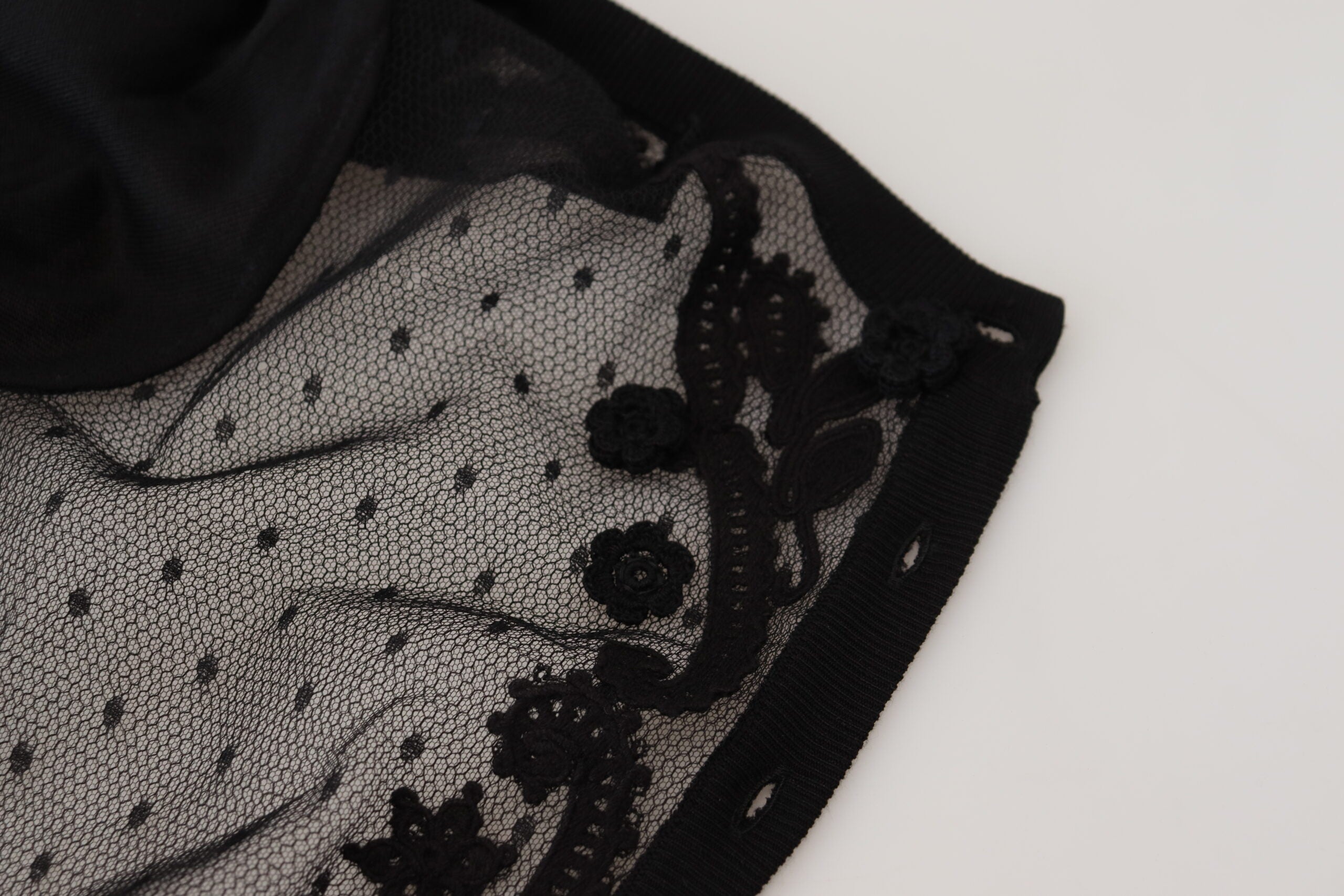 Dolce & Gabbana Black Floral Lace Button Cardigan Sweater -   -  Dolce & Gabbana.