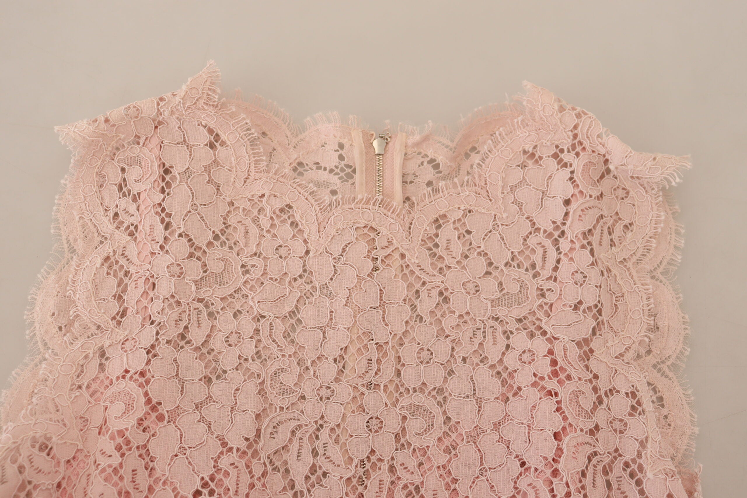 Dolce & Gabbana Pink Floral Lace Sleeveless Tank Blouse Top -   -  Dolce & Gabbana.