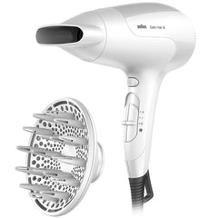 Hairdryer Braun BRHD385E White 2000 W -  Beauty, Hair care -  Braun.