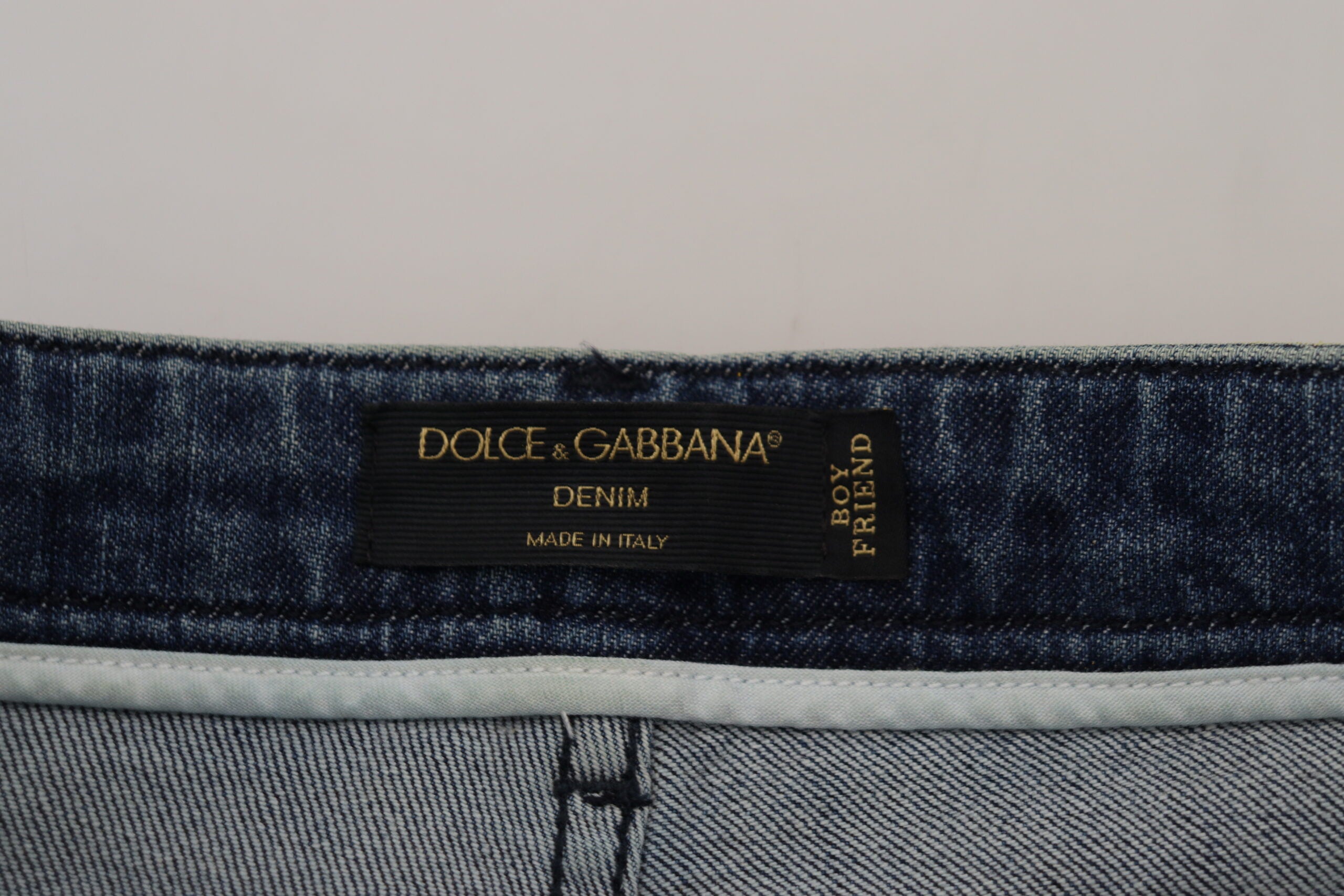 Dolce & Gabbana Yellow Leopard Cotton Straight Denim Jeans -   -  Dolce & Gabbana.