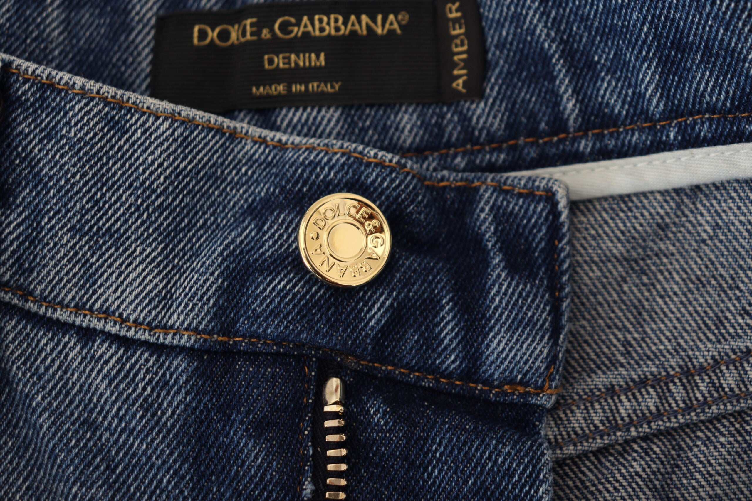Dolce & Gabbana Blue Tattered Skinny Denim Cotton Jeans -   -  Dolce & Gabbana.
