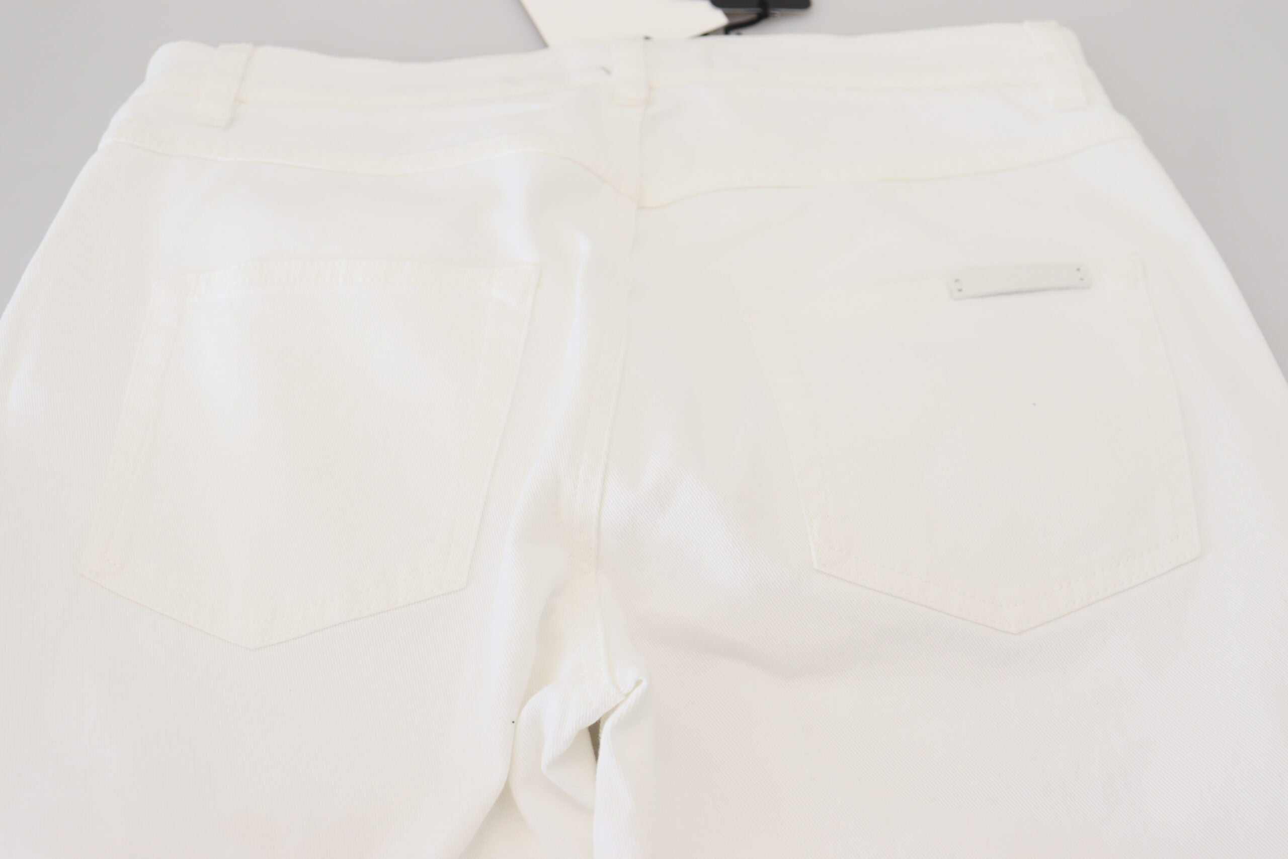 Dolce & Gabbana White Floral Embroidery Skinny Denim Jeans -   -  Dolce & Gabbana.