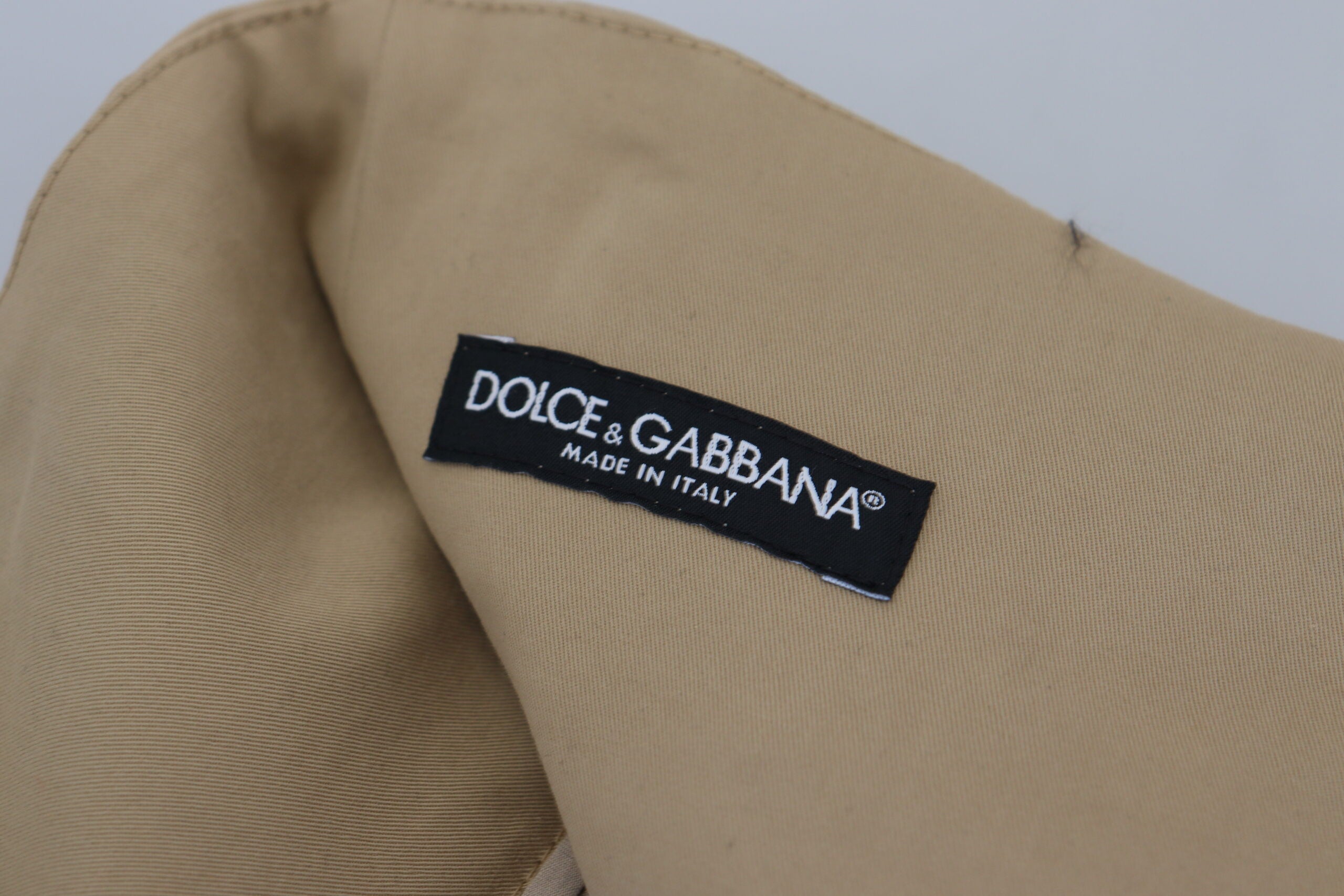 Dolce & Gabbana Brown Cotton High Waist Tapered Pants -   -  Dolce & Gabbana.