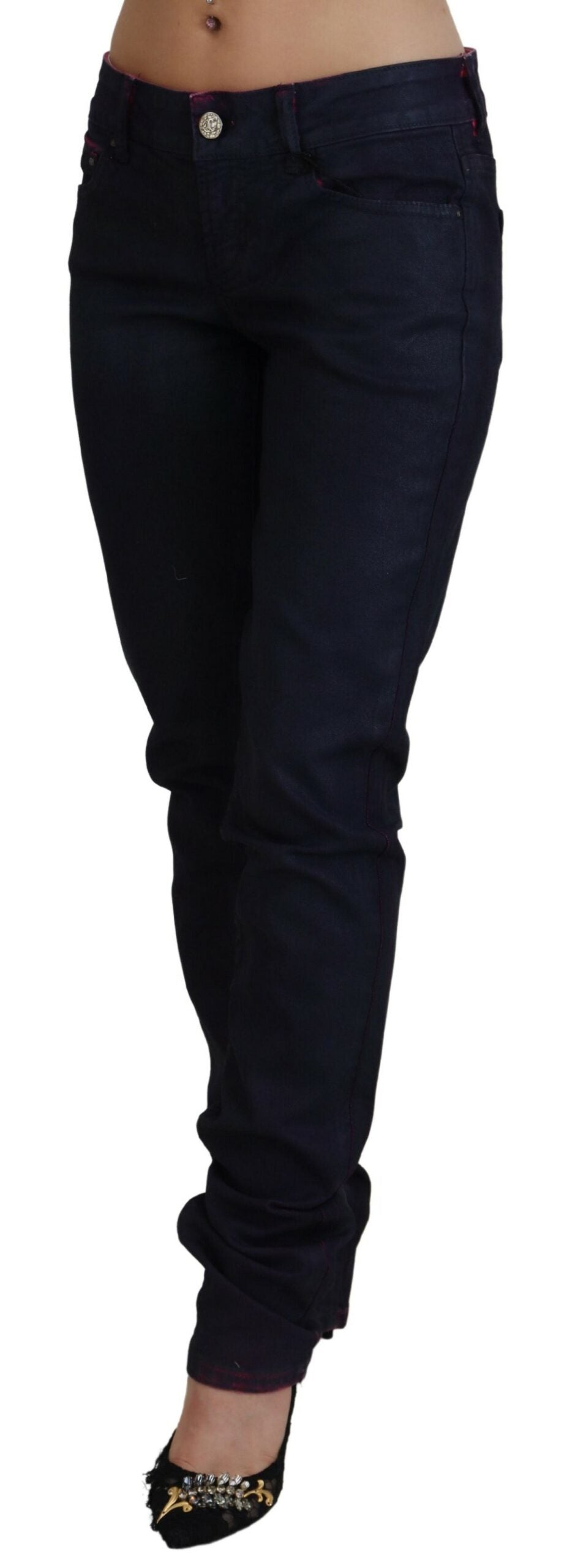 Just Cavalli - Edgy Low Waist Slim Fit Skinny Jeans - Black Just Cavalli