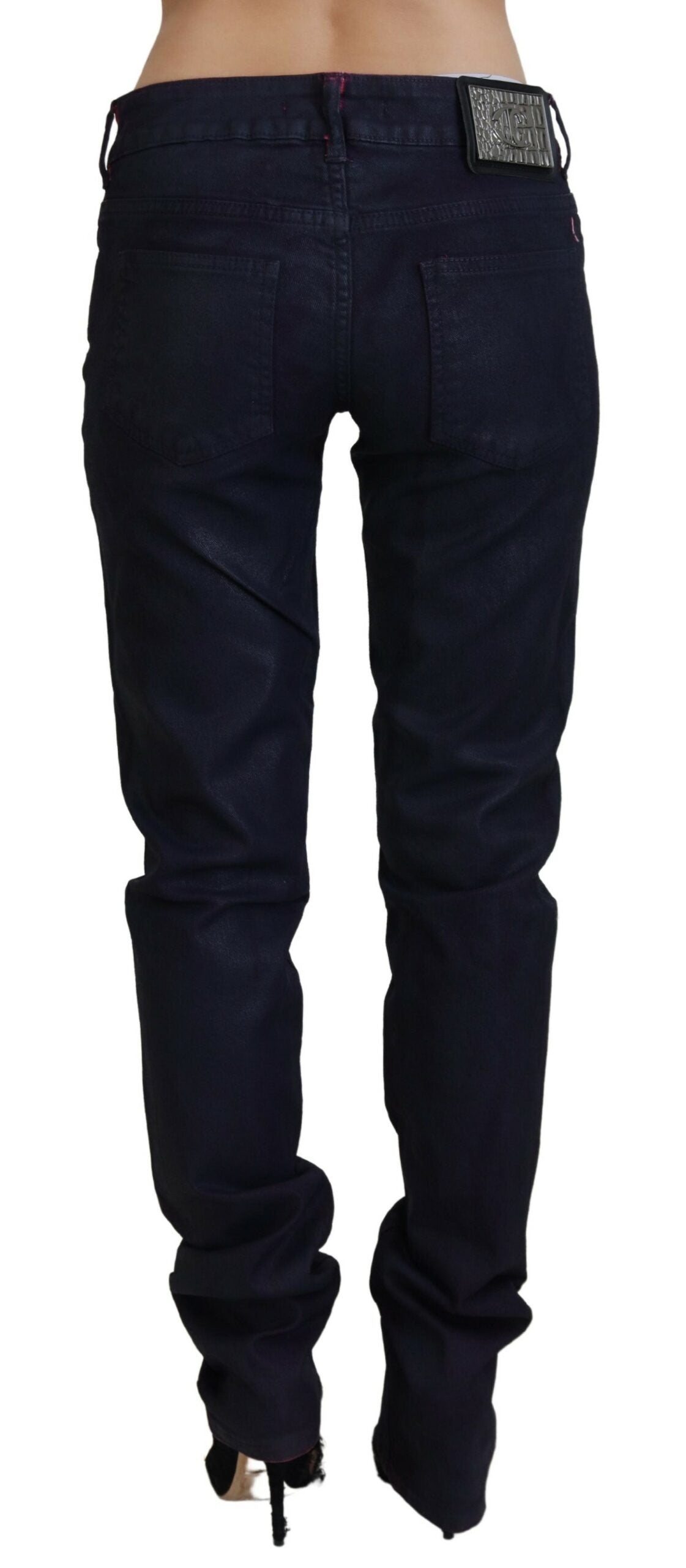 Just Cavalli Black Low Waist Slim Fit Women Casual Denim Jeans -   -  Just Cavalli.