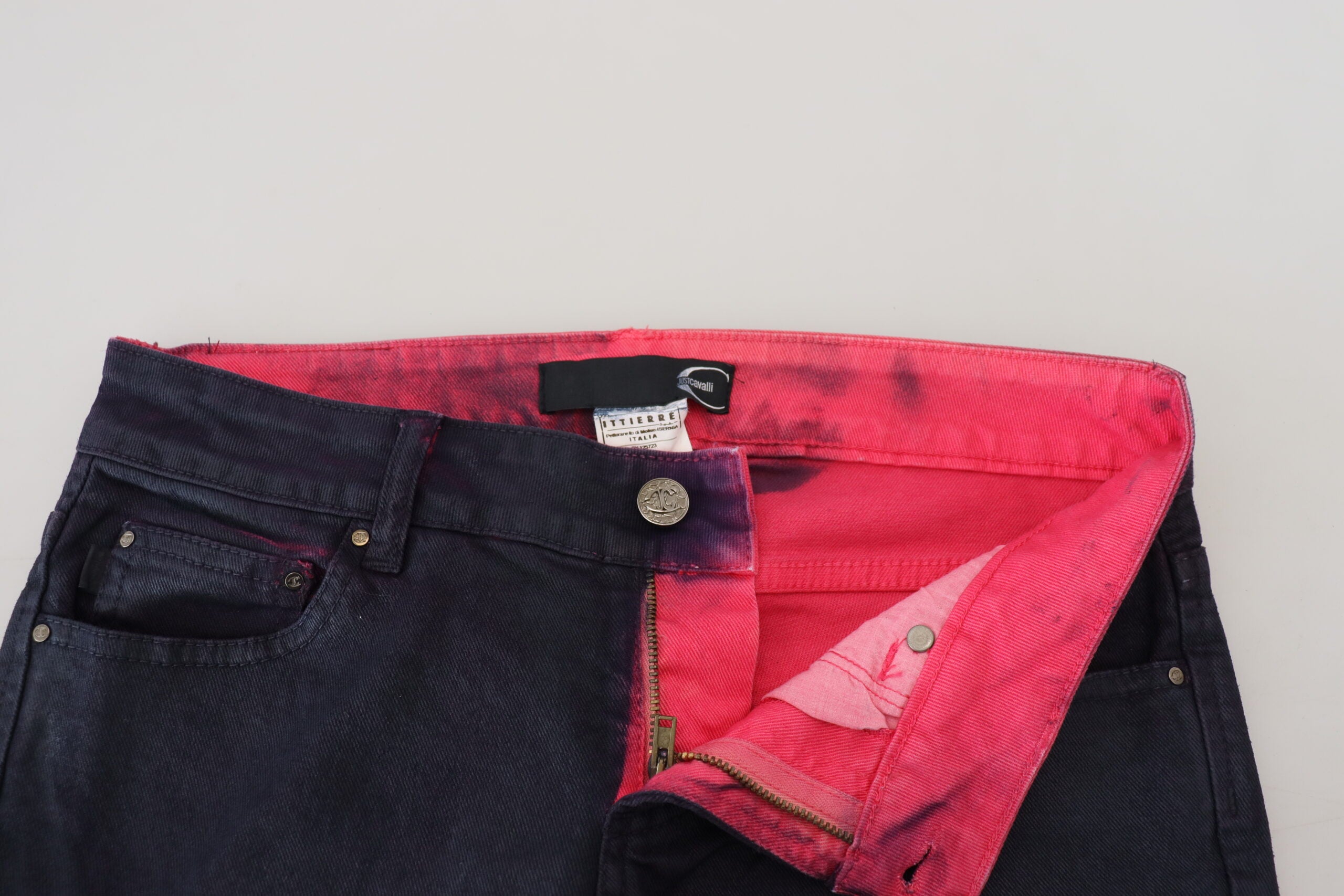 Just Cavalli Black Low Waist Slim Fit Women Casual Denim Jeans -   -  Just Cavalli.