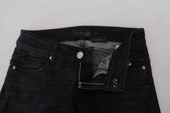 Acht Black Cotton Low Waist Slim Fit Women Casual Denim Jeans -   -  Acht.