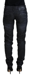 Acht Black Cotton Low Waist Slim Fit Women Casual Denim Jeans -   -  Acht.