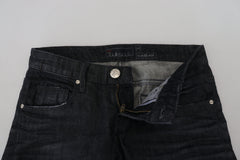 Acht Black Cotton Low Waist Slim Fit Women Casual Denim Jeans -   -  Acht.