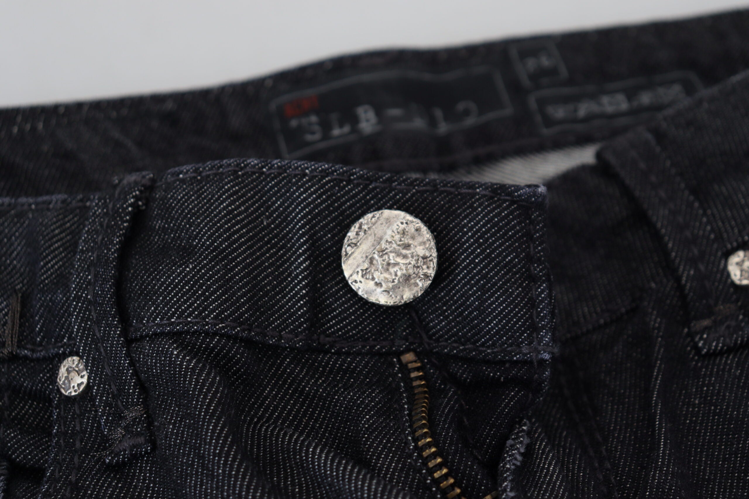 Acht Black Cotton Low Waist Slim Fit Women Casual Denim Jeans -   -  Acht.