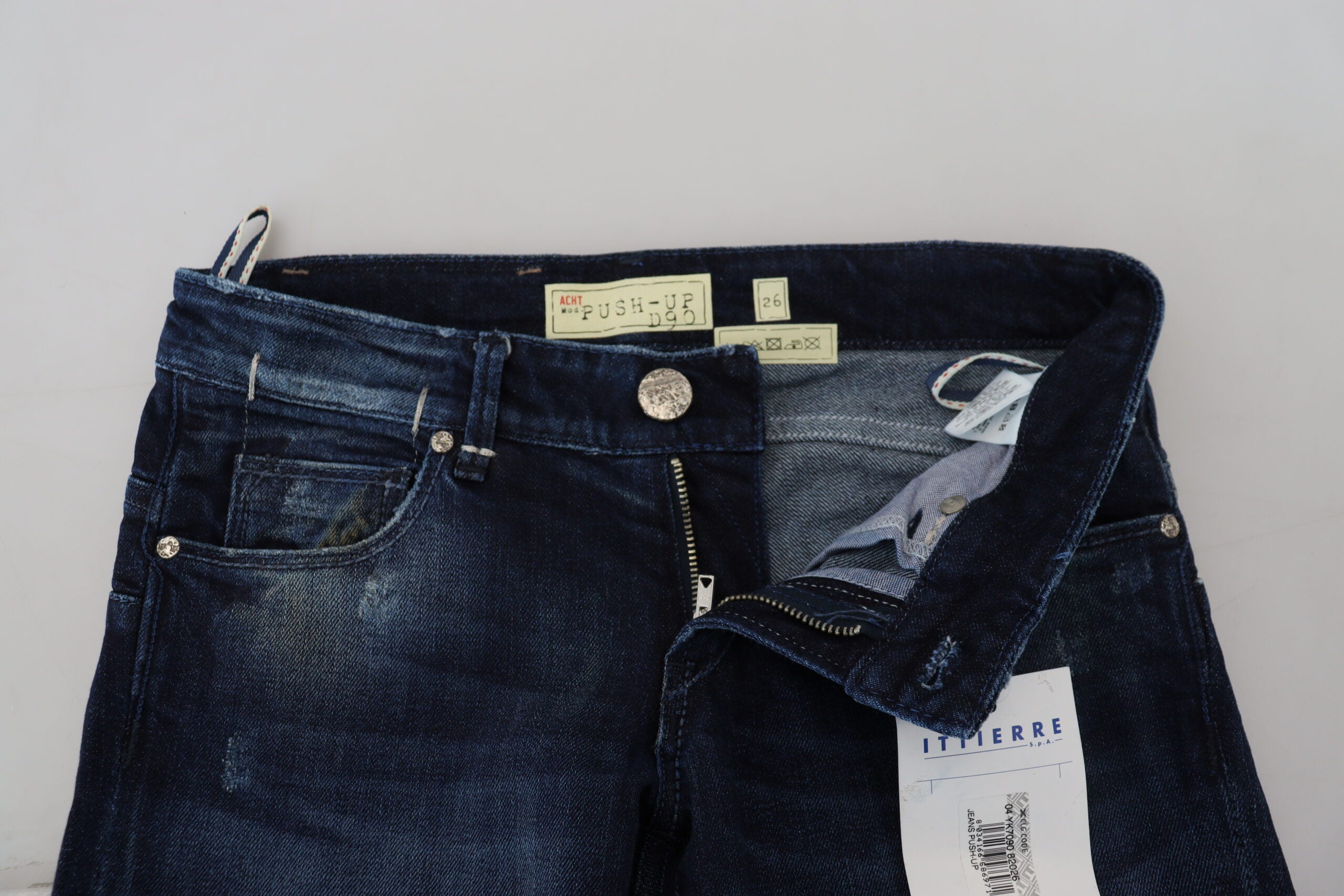 Acht Blue Cotton Low Waist Slim Fit Women Casual Denim Jeans -   -  Acht.