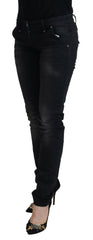 Acht Black Washed Cotton Skinny Women Casual Denim Jeans -   -  Acht.