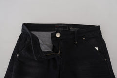 Acht Black Washed Cotton Skinny Women Casual Denim Jeans -   -  Acht.