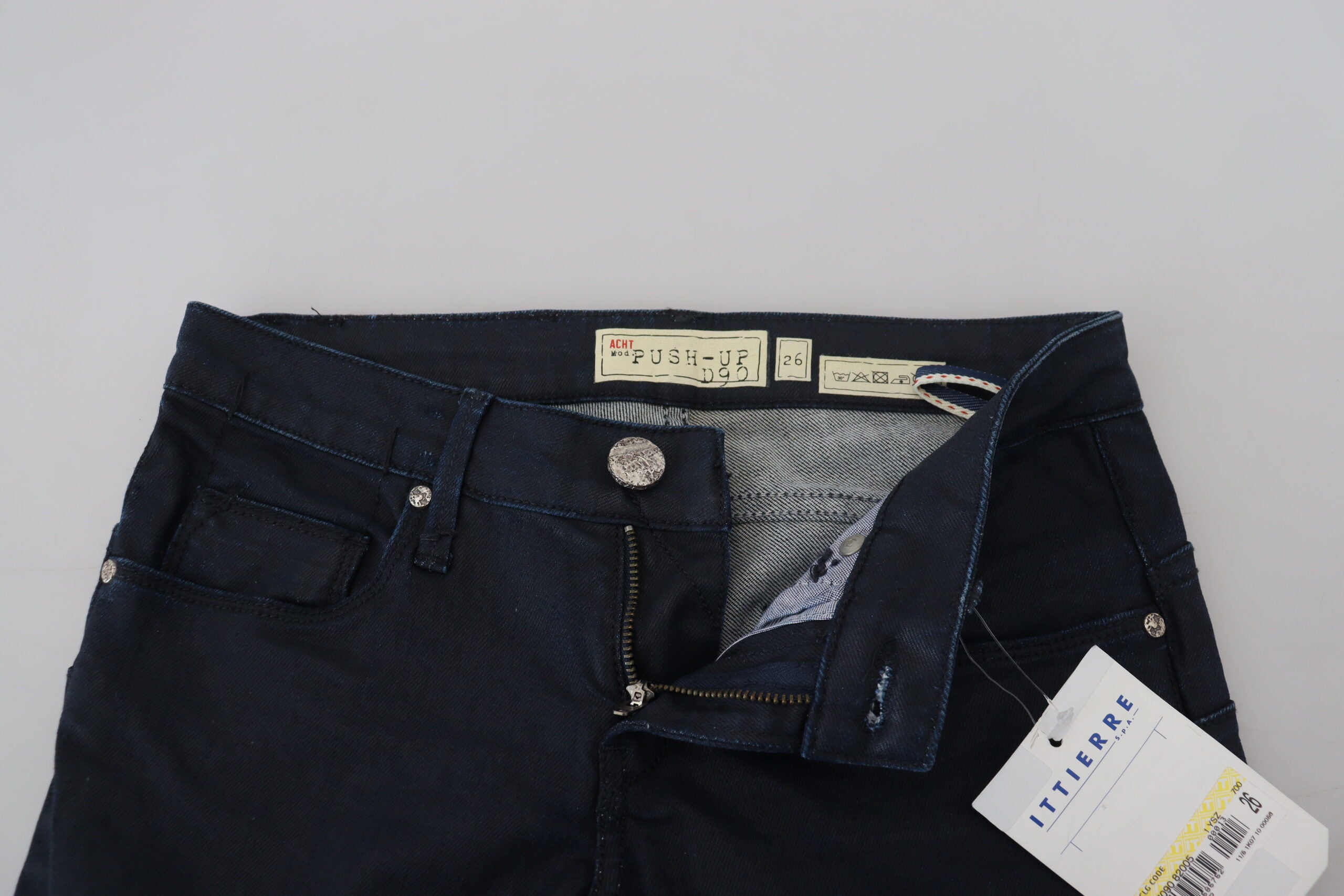Acht Blue Cotton Skinny Low Waist Women Casual Denim Jeans -   -  Acht.