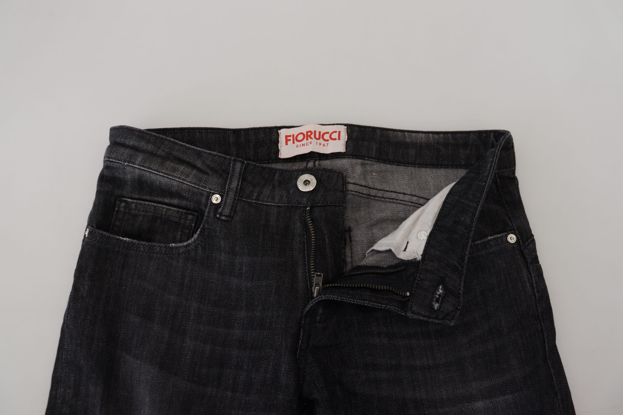 Fiorucci Black Cotton Low Waist Skinny Women Casual Jeans -   -  Fiorucci.