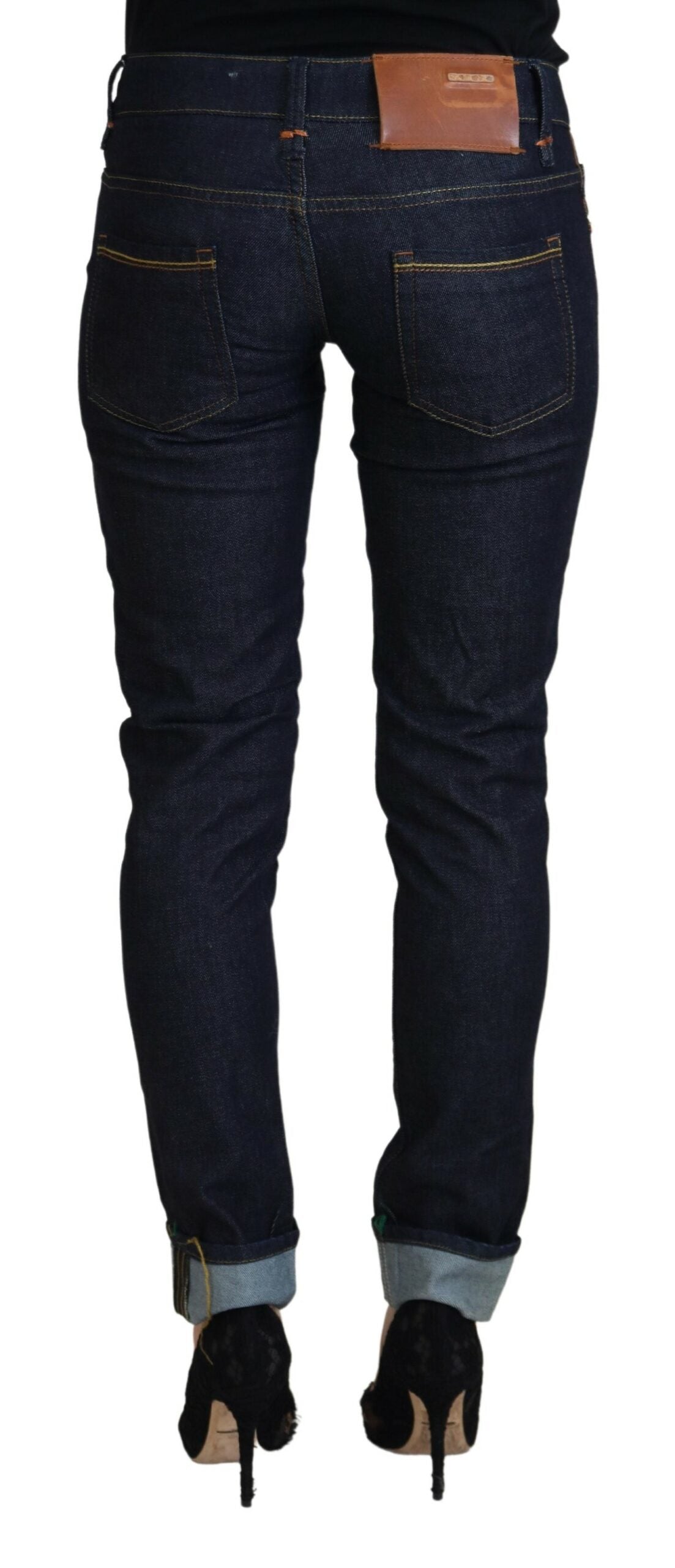 Acht Blue Cotton Low Waist Slim Fit Women Casual Jeans -   -  Acht.