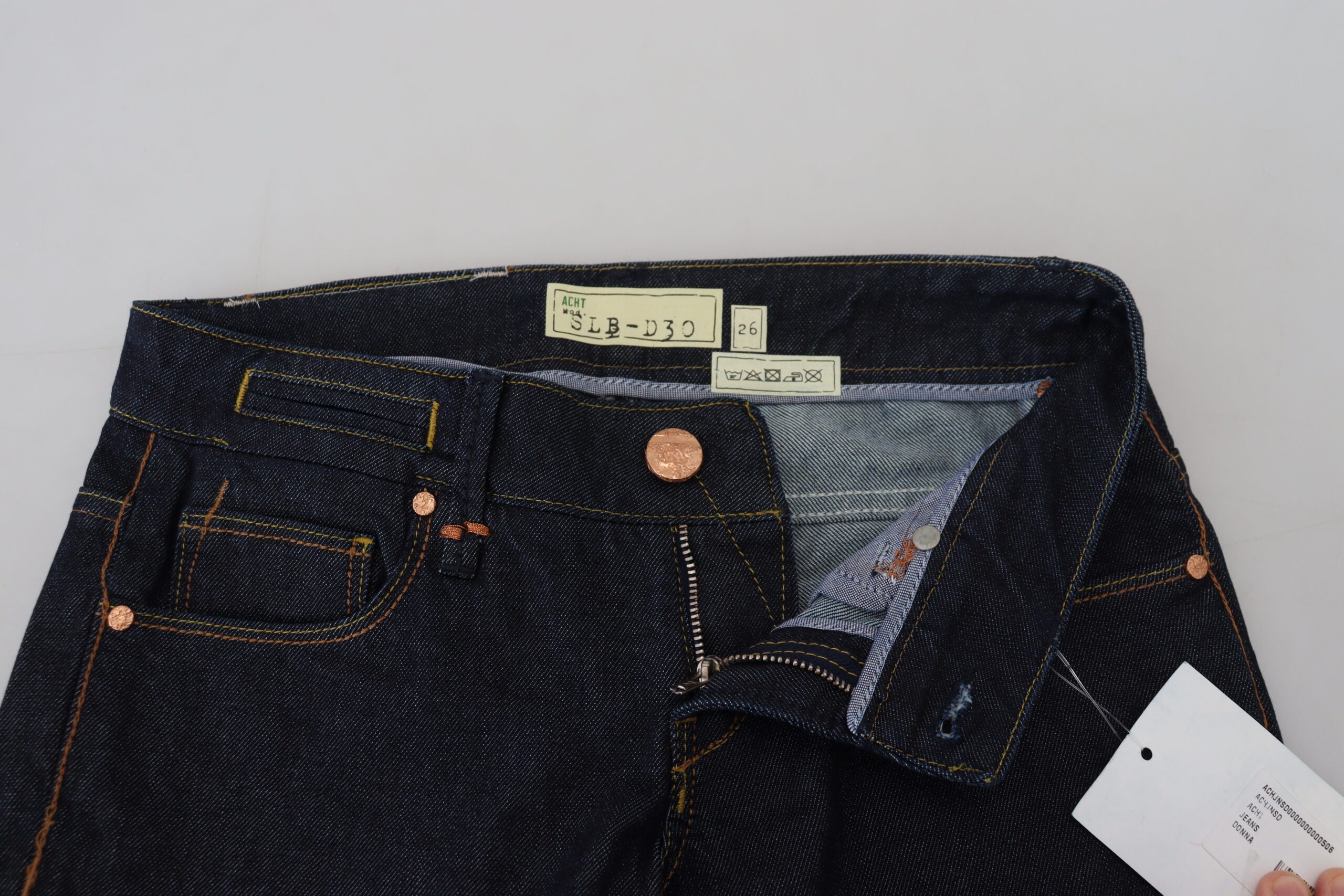 Acht Blue Cotton Low Waist Slim Fit Women Casual Jeans -   -  Acht.