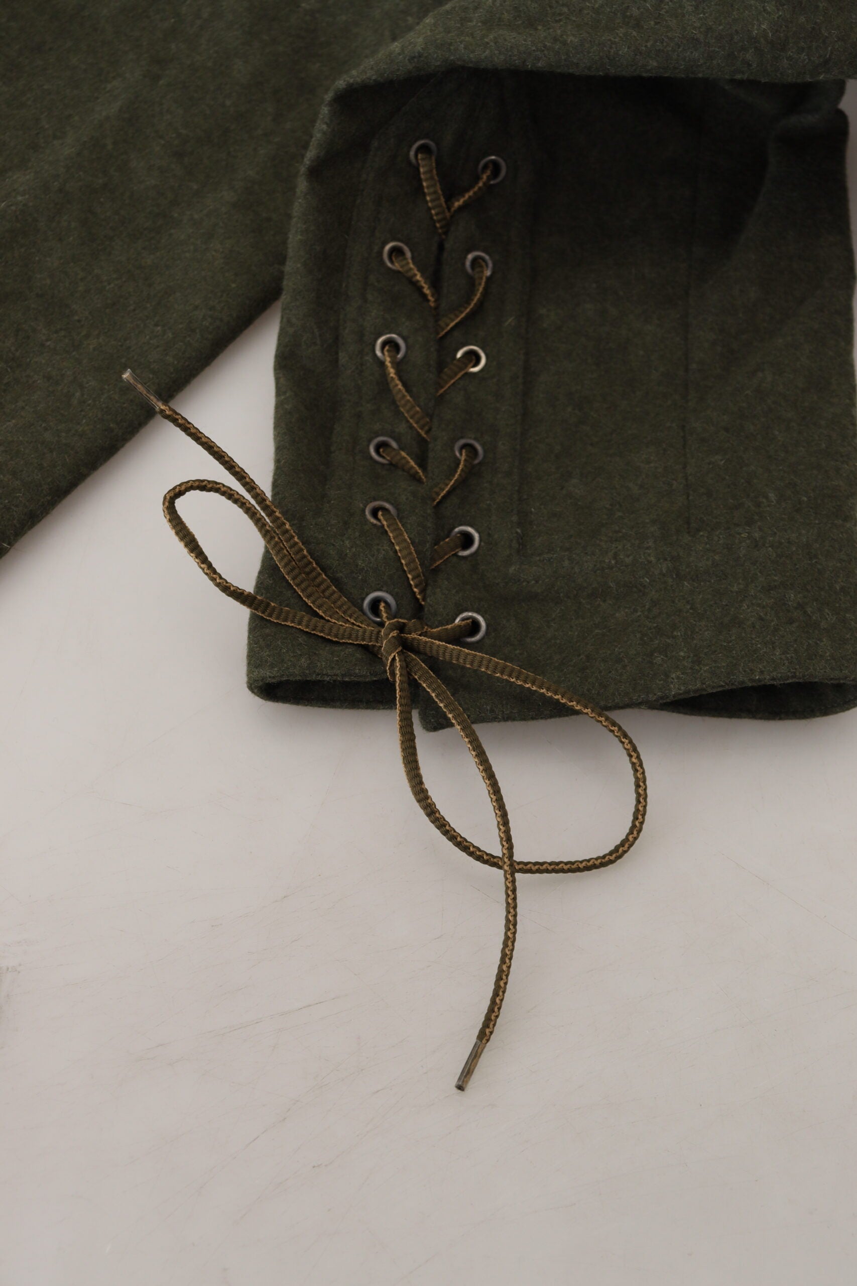 Ermanno Scervino Green Lace Up Leg Women Tapered Pants -   -  Ermanno Scervino.
