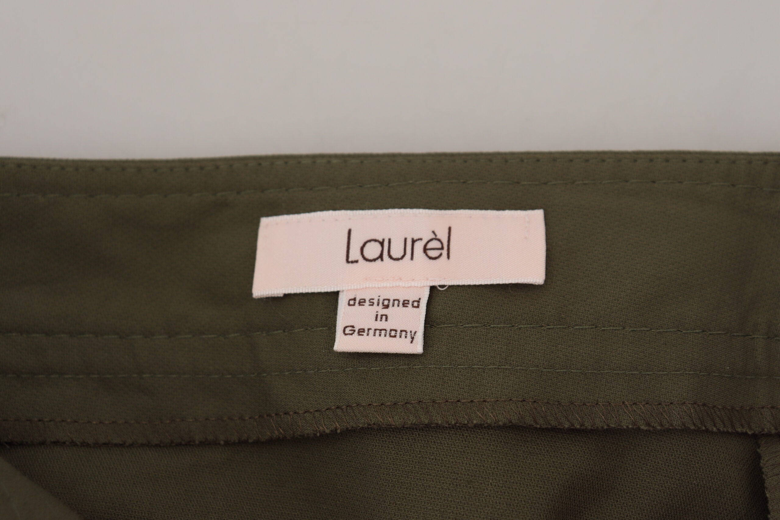 LAUREL Green Cotton High Waist Women Tapered Pants -   -  LAUREL.