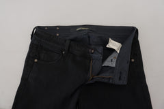 Ermanno Scervino Black Cotton Slim Fit Women Denim Jeans -   -  Ermanno Scervino.