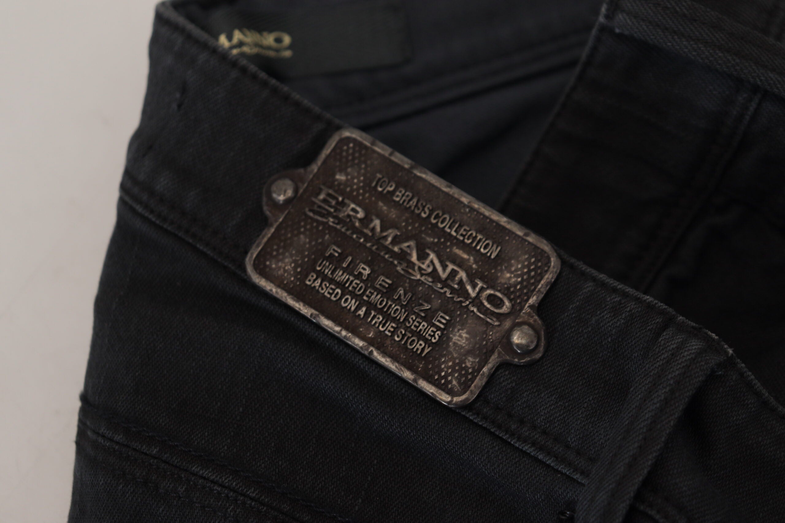Ermanno Scervino Black Cotton Slim Fit Women Denim Jeans -   -  Ermanno Scervino.