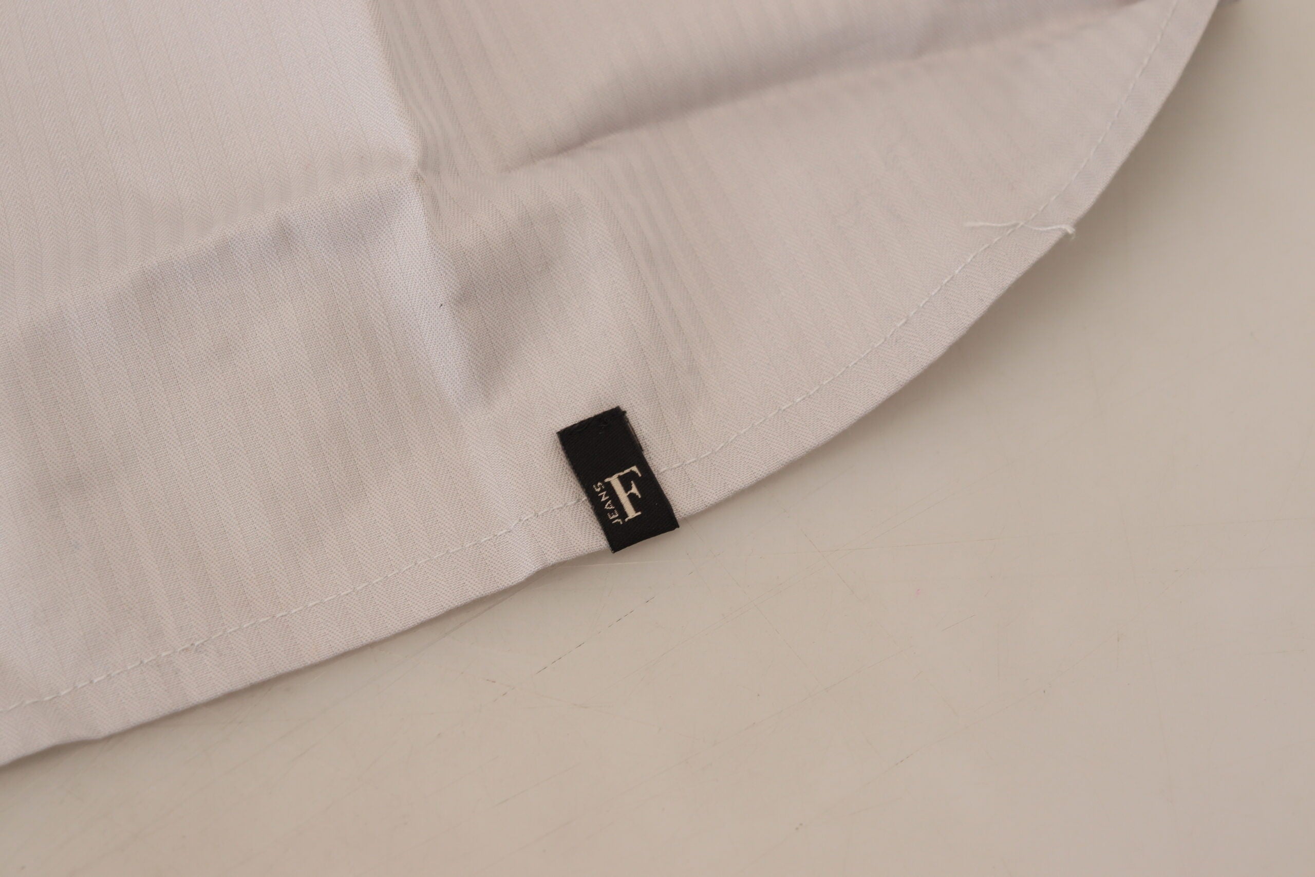 Ferre Light Gray Stripes Cotton Sleeveless Collared Top -   -  Ferre.